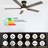 52'' Smart Ceiling Fan with Remote Control and Light Kit Included-71418179