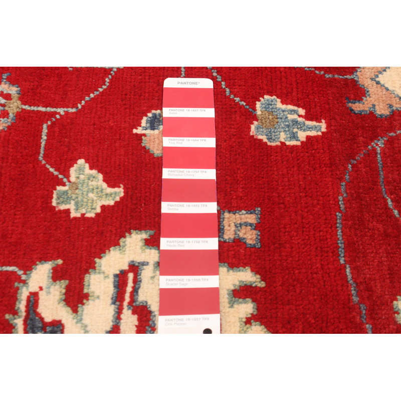 Tapis unique en laine noué à la main 5 pi 9 po x 7 pi 9 po nouvel âge Monasha