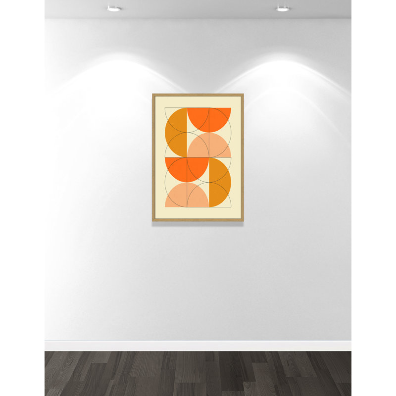 «Imaginaire 2» par Blue, L 25,5 po x H 35,5 po, Grain de bois naturel, Framed Print