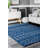 Maslah Geometric Moroccan Power Loom Performance Blue Rug-1205599543