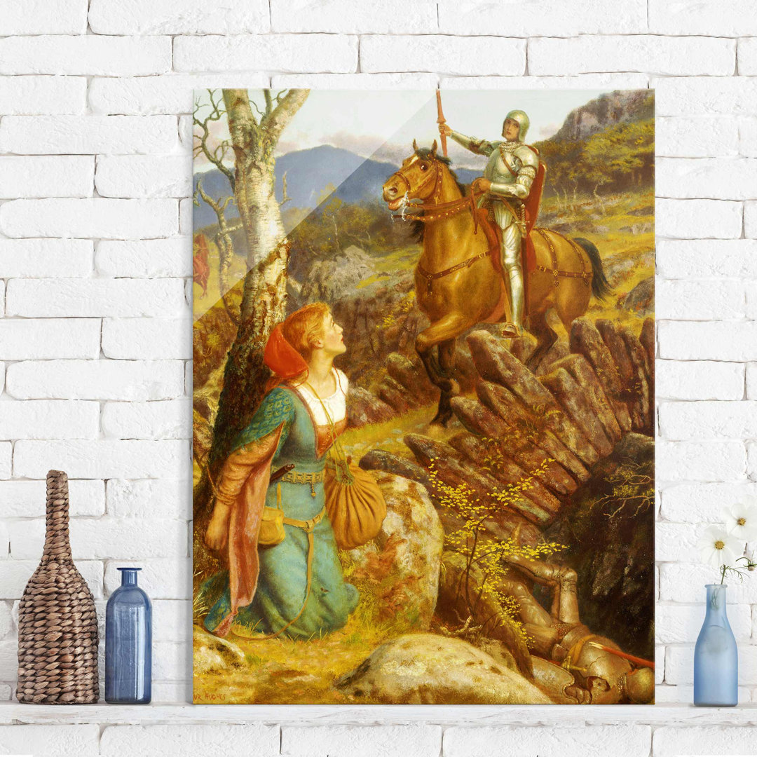 Glasbild Der Fall des Rostigen Ritters von Arthur Hughes