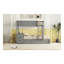 Lit superposé simple au-dessus d'un lit simple gris avec bureau, lit gigogne et tiroirs de rangement - Lit mezzanine en bois massif pour enfants