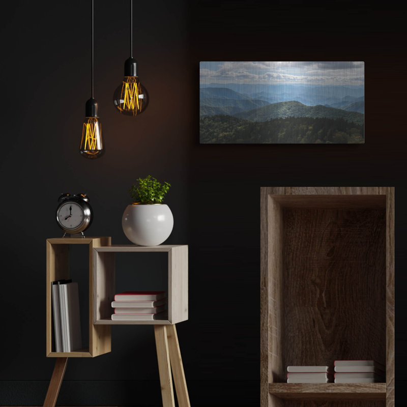  «Blue Ridge Mountain Tops» par Lori Deiter, art mural en métal, 24 po x 12 po, H 12 po x l 24 po
