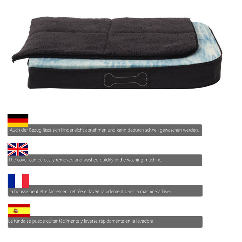 Burton Orthopedic Polyester Pet Bed, Small (80cm W x 60cm D)