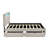Upholstered Platform Bed With LED Frame and 2 drawers-2091756254-2091756255