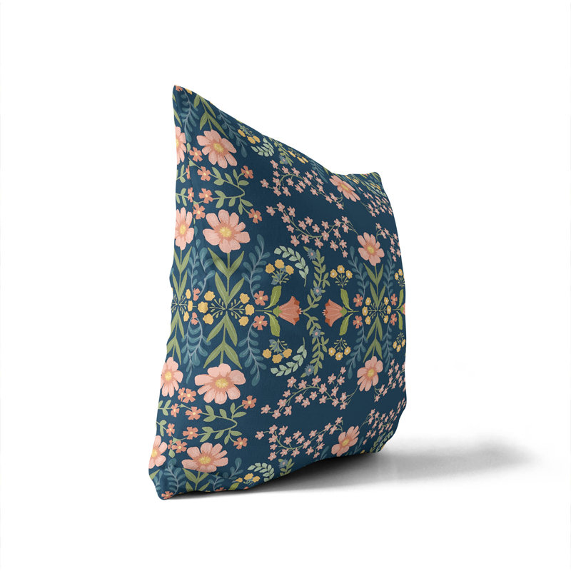 Cecelia Indoor Throw Pillow, Blue, 18"H x 18"W