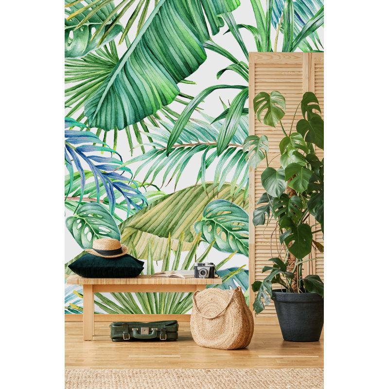 Murale feuilles tropicales Kellaman, L 100 po x L 100 po