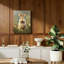 Lapin de Pâques vert avec cadre en bois massif, art mural, 24 x 16 po, décoration intérieure