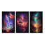 «Fantasy Desert Dunes Landscape», 3 pièces sur toile-1450727371-1450727370