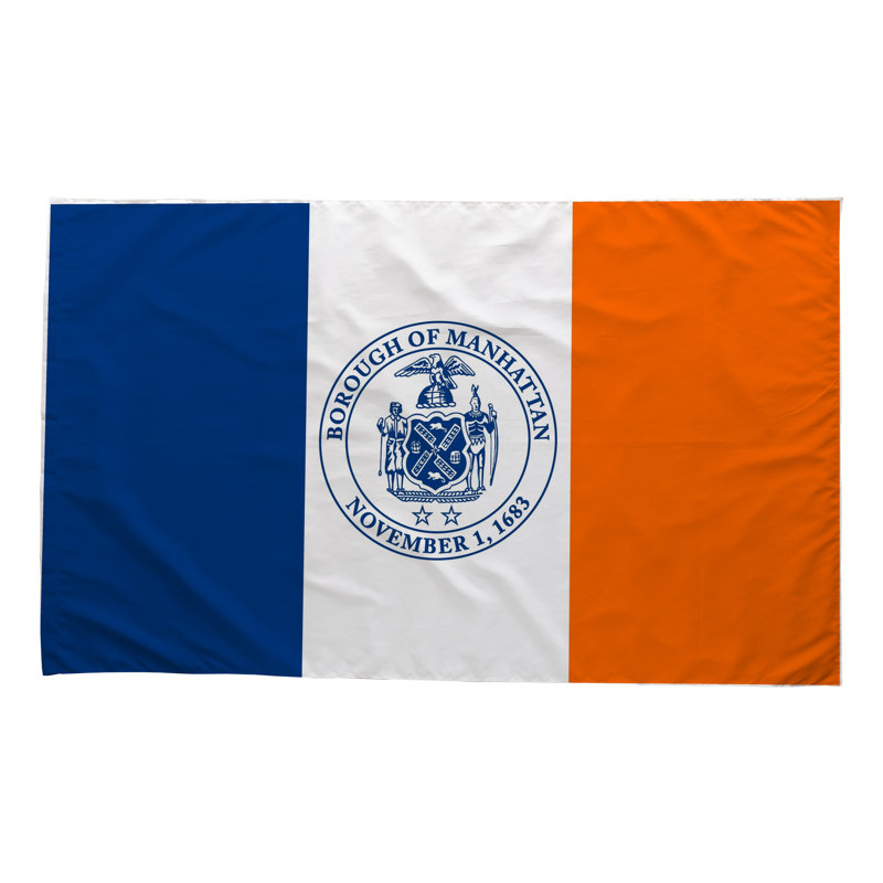 Drapeau de Manhattan - drapeau extérieur, H 36 po x l 60 po
