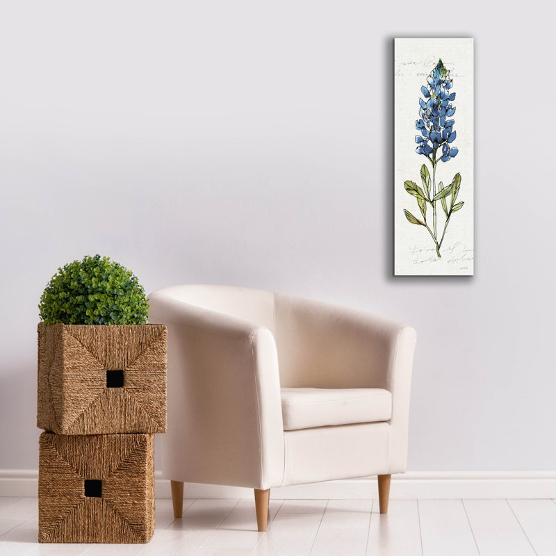Toile épique «Texas Bluebonnet 4» par Anne Tavoletti, graffiti épique, 12 po x 36 po
