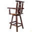 Tabouret de bar rustique - fabrication en bois de sapin, chaise avec dossier étoile décorative, repose-pieds, accoudoir large, tabouret de cuisine rustique, chaise de bistro haute pour salle à manger, restaurant, pub