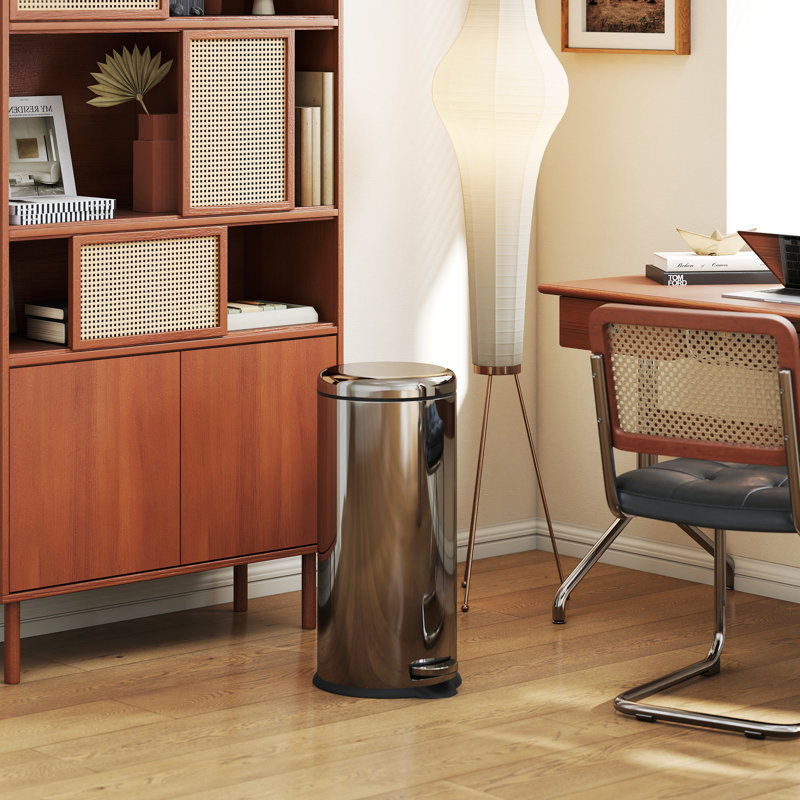 Steel Step On Kitchen Trash Can - 30L