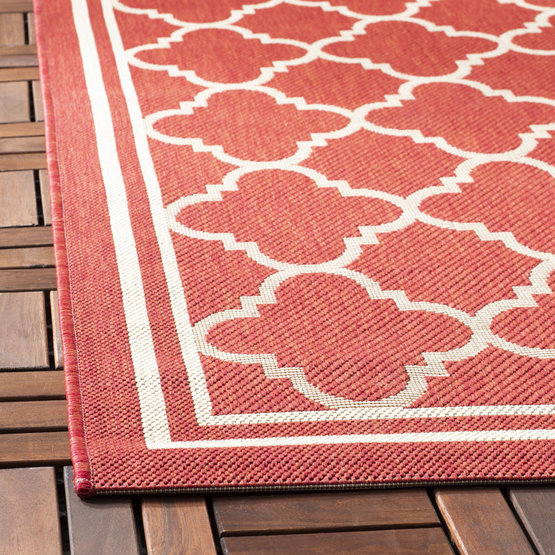 Herefordshire Performance Geometric Indoor/Outdoor Area Rug, Rectangle 6'7" x 9'6"