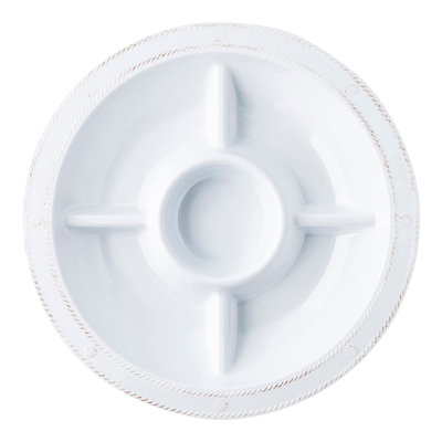 Berry & Thread Melamine 15" Crudite Platter - Whitewash