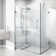 Monteray 46" W x 34" D x 73" H Hinged Frameless Shower Enclosure with 3/8  Clear Glass