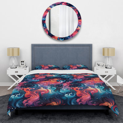 Celestial Concealment Swell I Abstract Duvet Cover