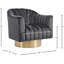 Fauteuil d'appoint pivotant en velours Farrah-30980283-30980287