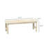 Banc en bois à lattes sans dossier pour le plaisir de la cour et du jardin, pin massif, finition naturelle, 47,2 po x 16,5 po, 16,5 po, charge de 440 lb, assemblage requis pour la détente dans le jardin, L l, capacité, nécessaire-1680107068