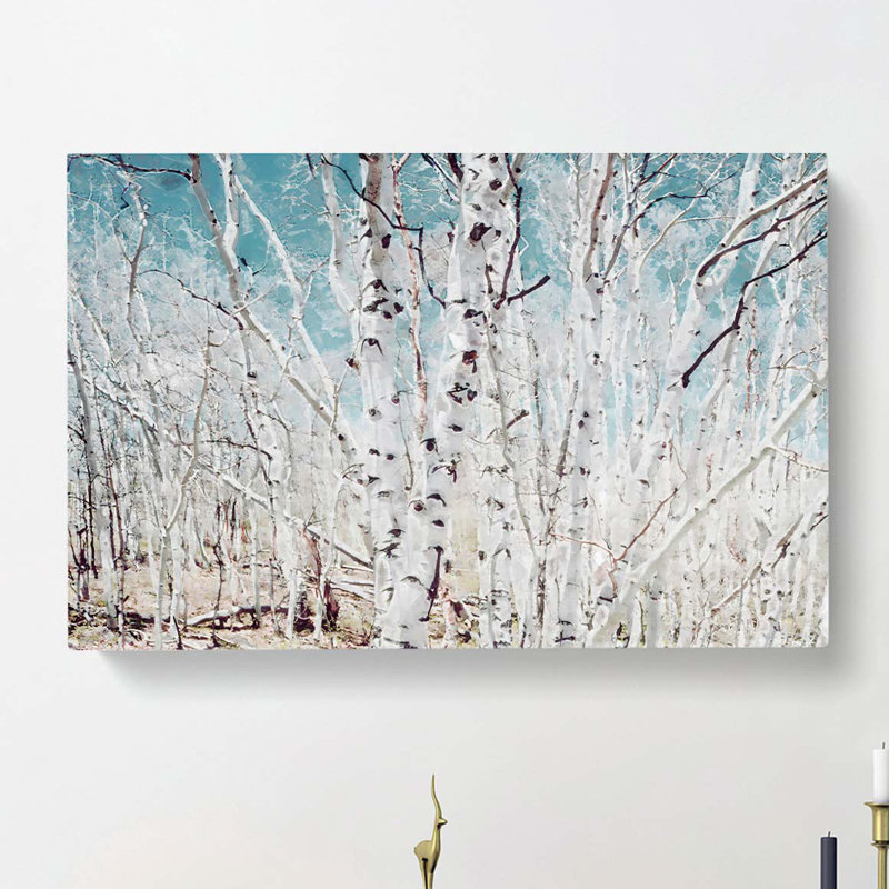 Birch Trees in Utah in Abstract - Wrapped Canvas, 35cm H x 50cm W x 3cm D