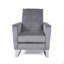 Fauteuil inclinable Arvin à dossier bas et pieds hauts en métal-577890374