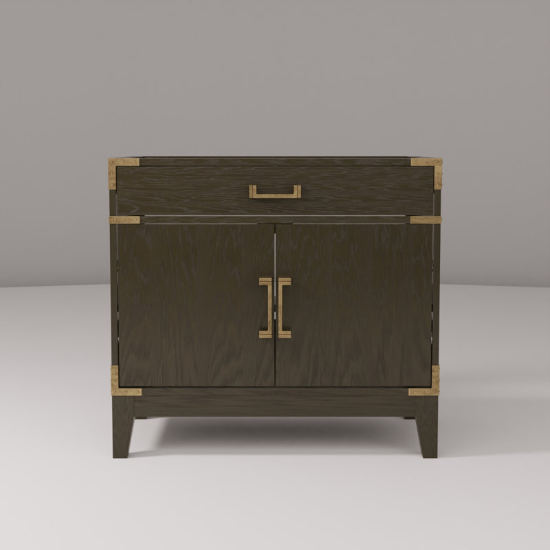 Brown Oak Single Bath Vanity 36 In. W X 22 In. D, Brown Oak