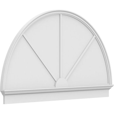 Half Round 3 Spoke Architectural Grade PVC Combination Pediment