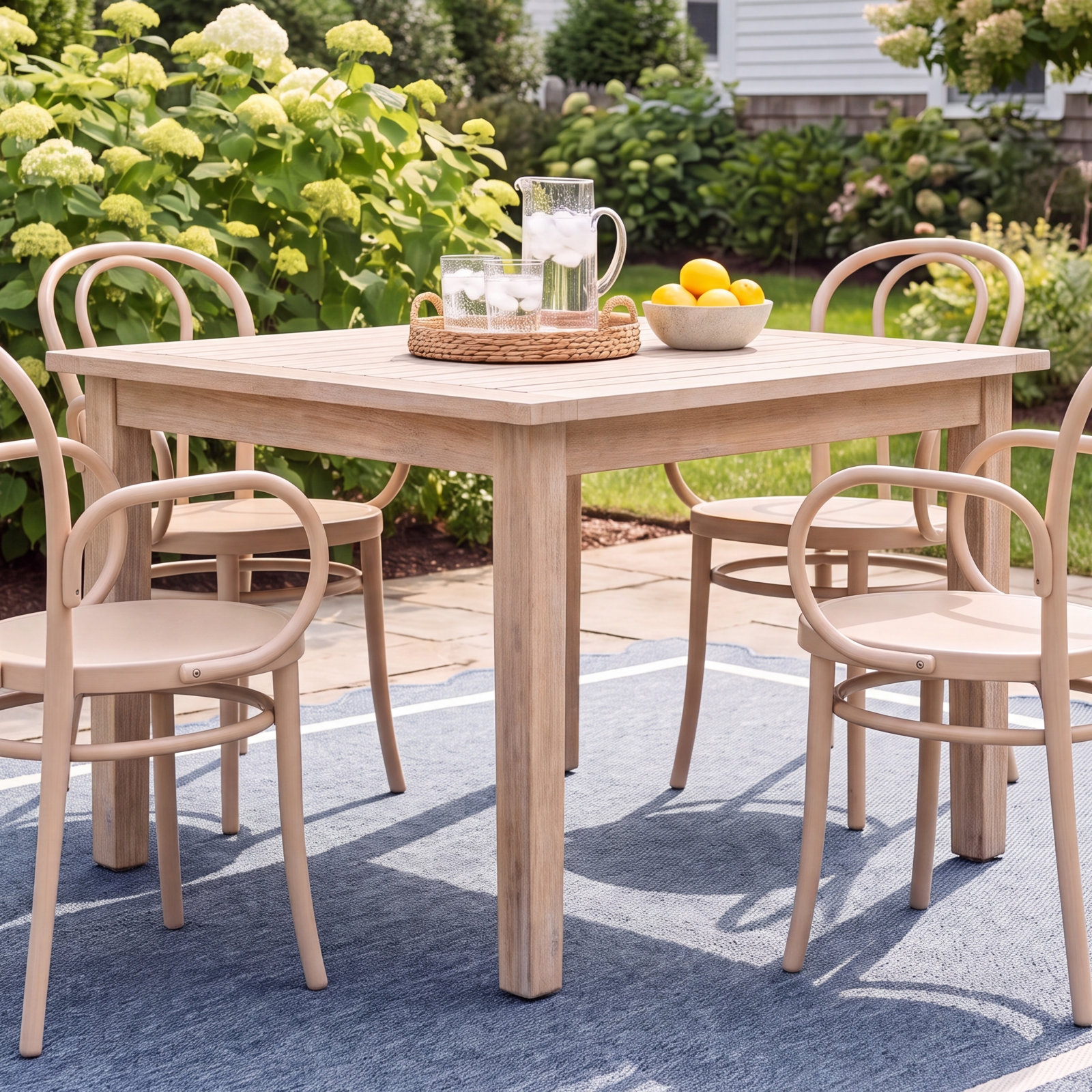 Amina 32" Acacia Patio Table