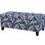 Multifonctionnel luxueux, tissu floral, charnières souples, rangement caché, magazines, télécommandes, chambre à coucher, confortable, rangement à fermeture en douceur multifonctionnel, bureau, compartiment, couvertures, bois massif