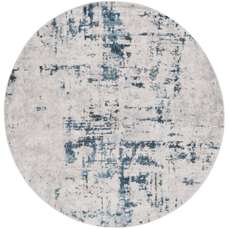 Shivan Performance Abstract Rug, Round 6'7"