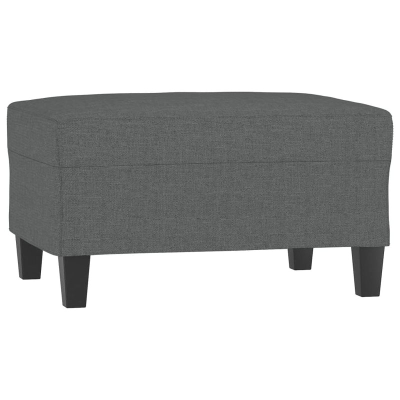 Ashlon Footstool Modern Ottoman Footrest for Living Room Bedroom Faux Leather, Dark Gray 100% Polyester