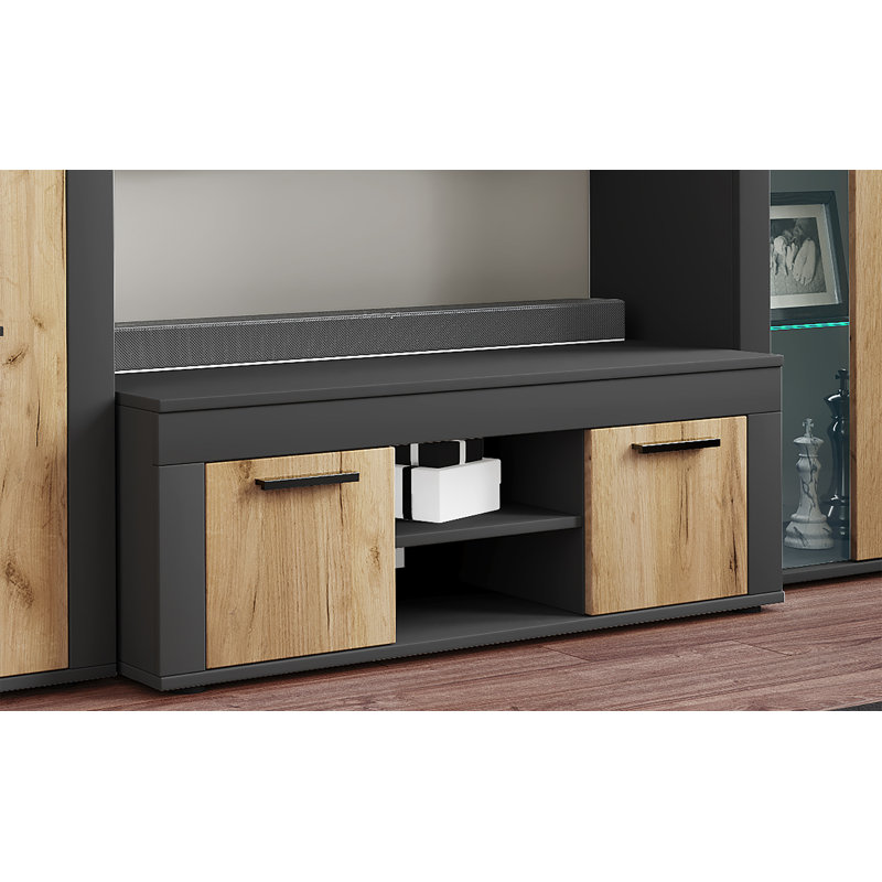 Sejun Unfinished Entertainment Centre for TVs up to 55", Gray/Brown
