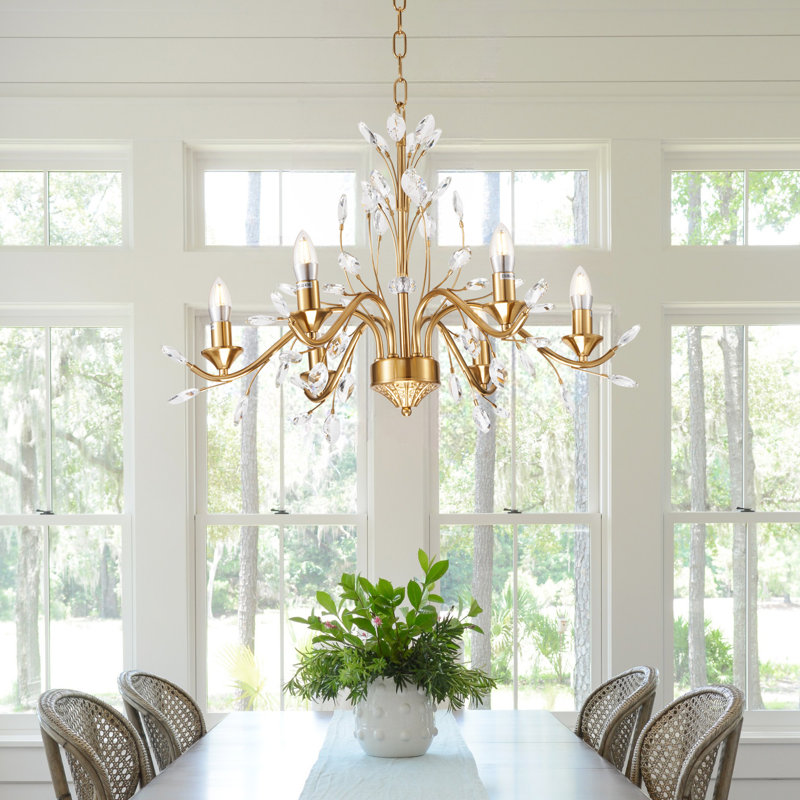 Lustre en cristal 6 lumières Jazayvion