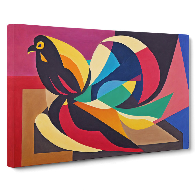 Phoenix Bird In Abstract - Wrapped Canvas, 35cm H x 50cm W x 3cm D