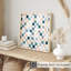 Motif abstrait de carreaux bohémiens, reproduction d'art non encadrée-43676492