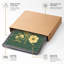 Golden Blooms In Green Botanical - Print-195153400-195153403