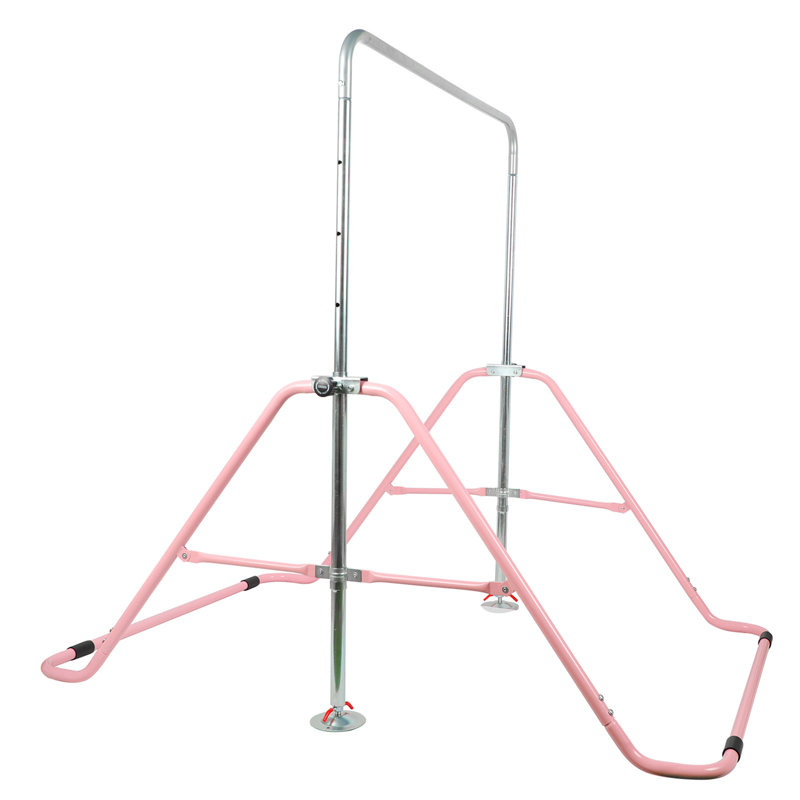 Expandable Gymnastics Bars for Kids, Swing Set for Home Training, Pink