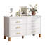 Commode double 6 tiroirs en blanc-134116606