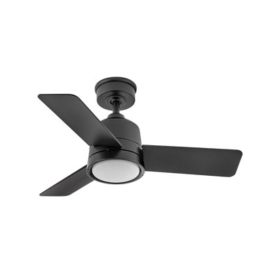 Ventilateur de plafond 36 po à 3 pales standard intelligent avec télécommande et ensemble d'éclairage inclus