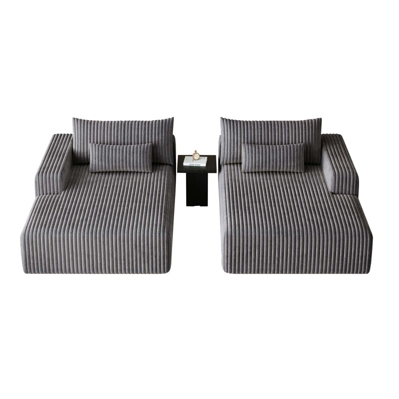 Comfortable Oversized Sectional Sofa with Reclining Feature for Relaxation, Gray