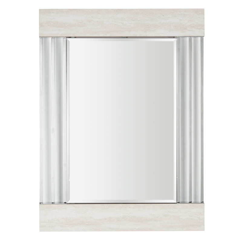 Laskowski Wood Flat Wall Mirror