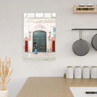 Affiche murale élégante sur l'architecture traditionnelle et contemporaine de la Garde royale danoise
