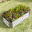421Ft Rectangle Silver Raised Planter For Planting Herbs, Flowers, And Vegetables - Rust Construction Metal Suitable Plants, Vegetable Gardening Material-948500944