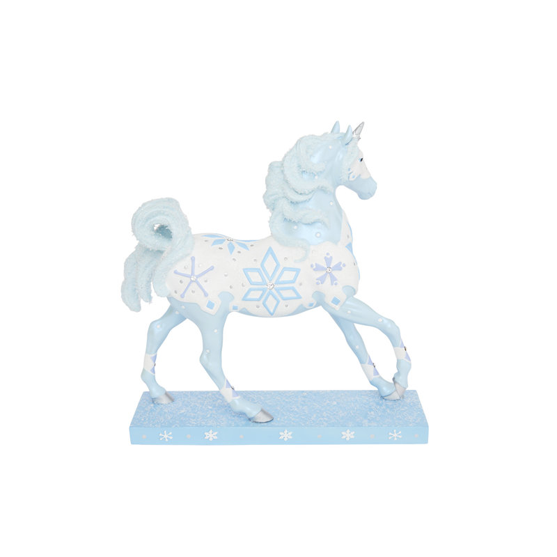Figurine de cheval princesse des neiges traînée
