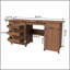Table de machine à coudre pliable de 57,5 po avec roulettes verrouillables, station de bricolage avec tablettes, bacs et armoire, armoire de couture réglable / bureau pour la maison, la chambre à coucher et la salle d'artisanat (noyer)-133598341