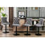 Tabourets de bar pivotants en velours à hauteur de siège réglable de 25 à 33 pouces, tabourets de bar modernes à base chromée avec dossier capitonné confortable pour un pub à domicile et un îlot de cuisine (gris, ensemble de 2)-792676185-792676186