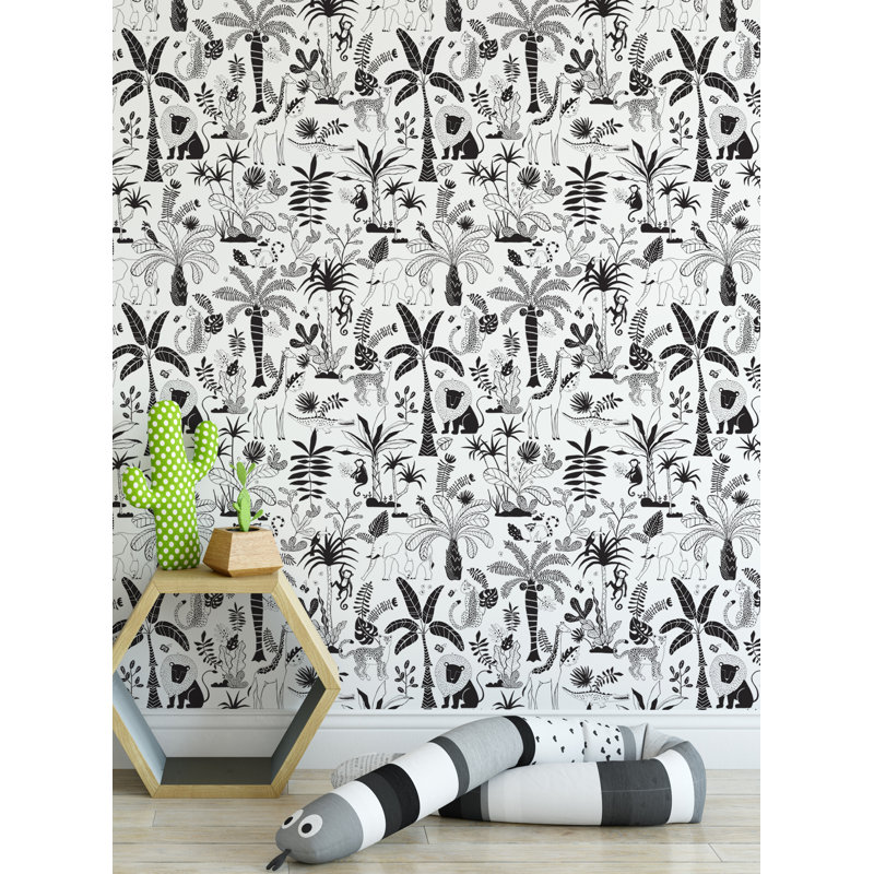 Rouleau de papier peint adhésif L 18 pi x l 24 po Milam, Noir