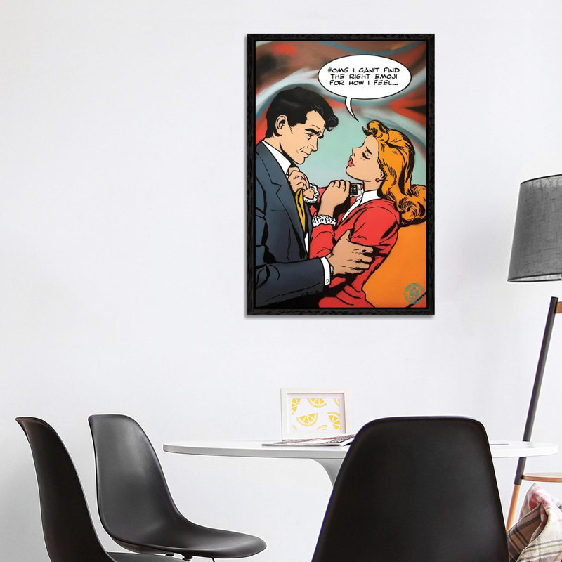 Emoji by D13EGO - Print on Canvas, Black Framed Canvas, 101.6 cm H x 66.04 cm W