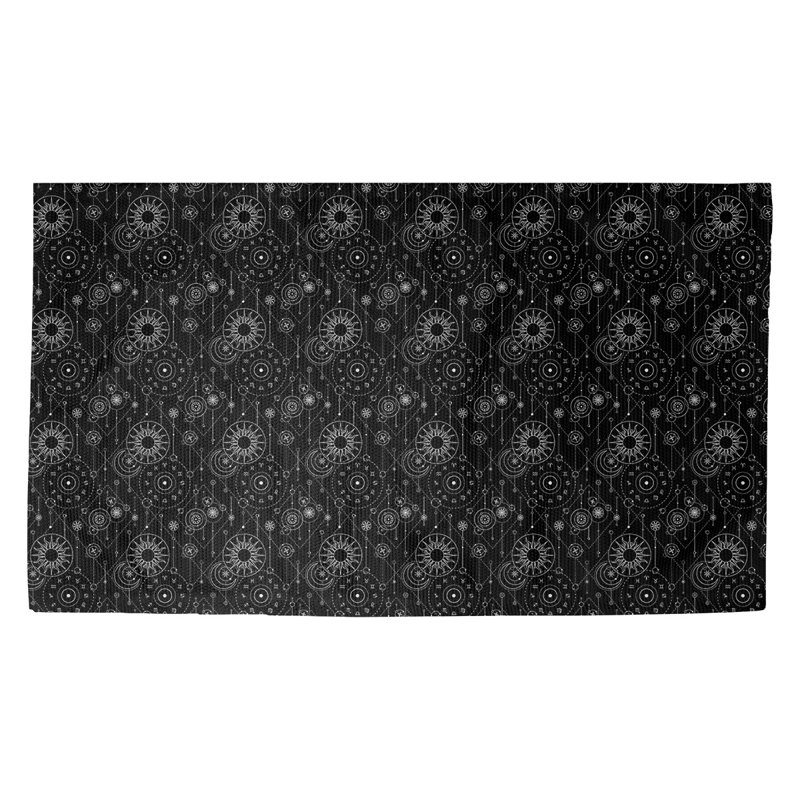 Tapis de porte d’intérieur astrologie Avicia, Rectangle 5 pi 2 1/2 po x 7 pi 2 po