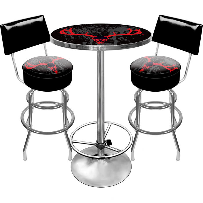 Ensemble de table de pub 3 pièces pour salle de jeux pour le crâne de chasse